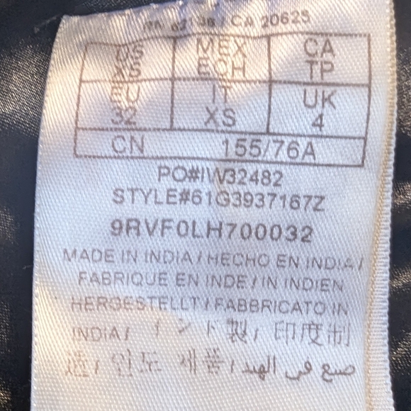 Marciano Leather Jacket, lamb leather, feminine cut, moto style, size XSmall - Picture 8 of 9